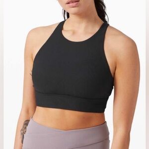 Lululemon Energy Bra High Neck Long Line *Medium Support, B-D Cup Black